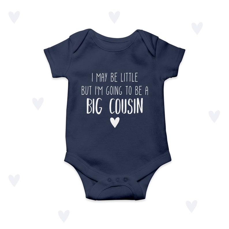 Big Cousin Baby Vest Bodysuit Personalised Cousin Babygrow Pregnancy Announcement image 5