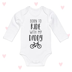 Daddy & Me Bike Ride Baby Grow - Long Sleeve Cycling Bodysuit