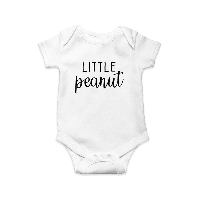 Little peanut cute baby bodysuit new baby boy baby girl pink blue white
