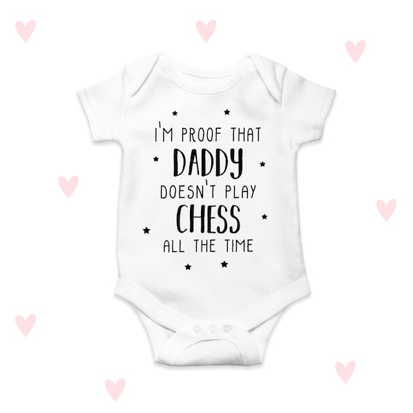 Chess Daddy Baby Grow Board Game Newborn Baby Shower Gifts