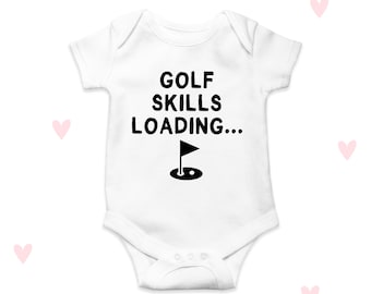 Golf Baby Clothing Funny Cute Daddy Mummy Golf Theme Newborn Gifts Personalised