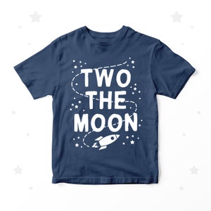 2. Geburtstag T-shirt Weltraum Thema Rakete Kinder Party Kleidung