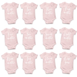 Baby Milestones Juego de cultivo para bebé, bonitos regalos personalizados para baby shower, color rosa