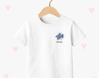 Maglietta per bambini con pesce Betta: maglietta ricamata per bambini