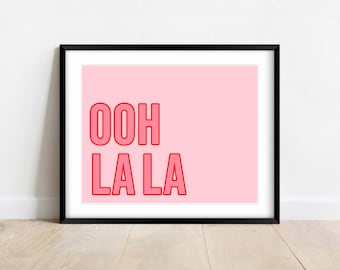 Ooh La La french cute love home decor landscape wall print wall art