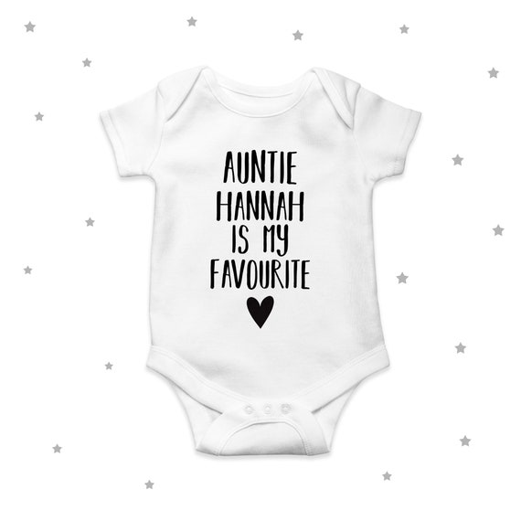 favourite auntie baby grow