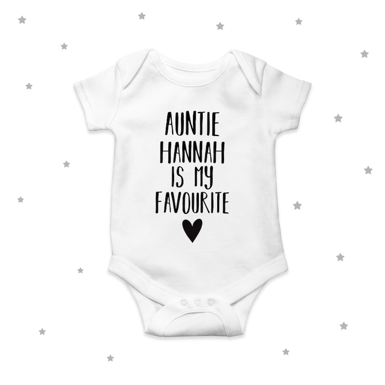 Auntie Baby Bodysuit, Baby Vest, Personalised Aunty Babygrow, Newborn Pregnancy Announcement 