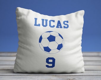 Custom Football enfants chambre coussin tout nom toute couleur fan de football cadeaux