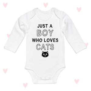 Cats Baby Boy Bodysuit Long Sleeve Personalised Gifts Newborn