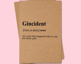 Personalized Gin Birthday Card: Gin Lover Celebration