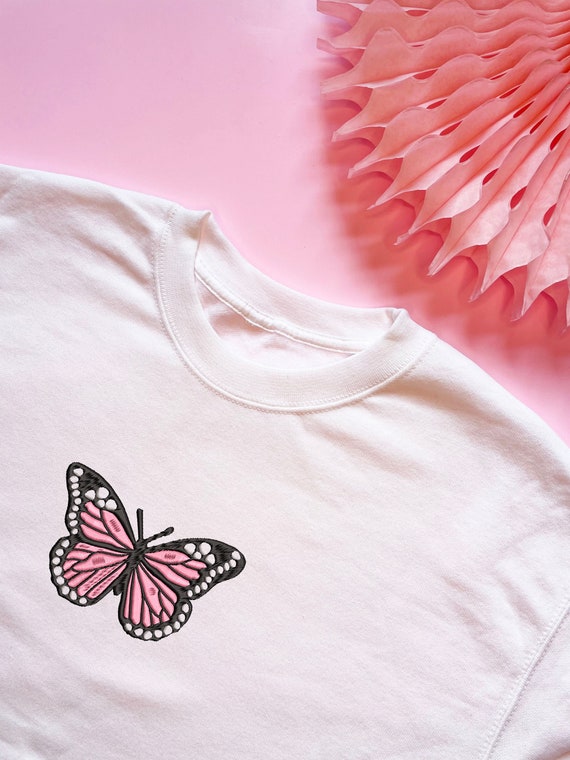 grey butterfly sweatshirt