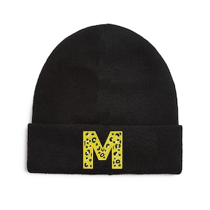 Leopard Print Beanie Hat Personalised Embroidered Gifts