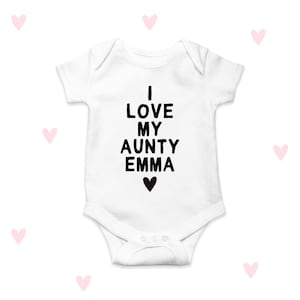 Auntie Baby Grow Personalised Baby Niece Nephew Shower Gifts