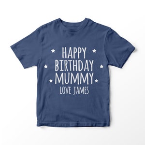 Mama Geburtstag T-Shirt, personalisierte Geburtstagsgeschenke, alles Gute zum Geburtstag Mama Kinder T-Shirt
