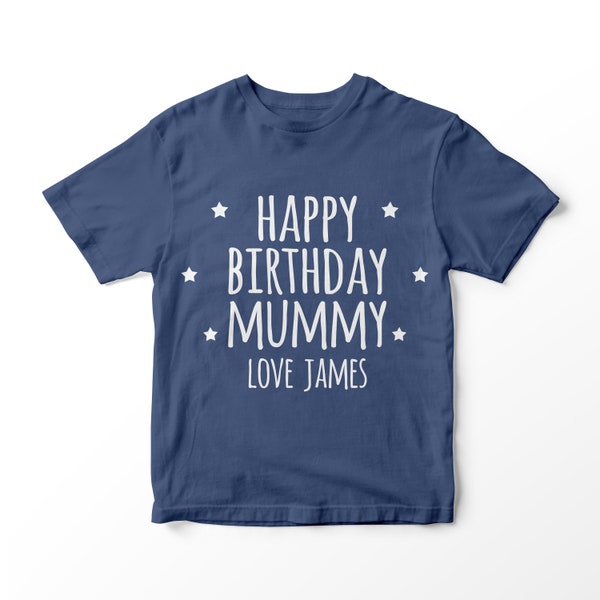 Mama Geburtstag T-Shirt, personalisierte Geburtstagsgeschenke, Happy Birthday Mama Kinder T-Shirt