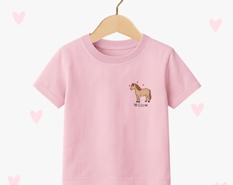 Horse Kids T-shirt: Embroidered Pony Personalized Clothing