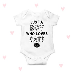 Cats Baby Boy Bodysuit Cute Newborn Gifts Baby Shower Personalised Cat Lover