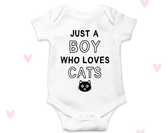 Cats Baby Boy Bodysuit Cute Newborn Gifts Baby Shower Personalised Cat Lover