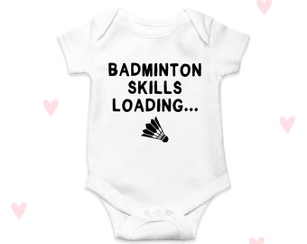 Badminton Baby Clothing Funny Cute Sports Daddy Mummy Newborn Gifts Personalised