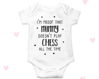 Chess Mummy Baby Grow Board Game Newborn Baby Shower Gifts