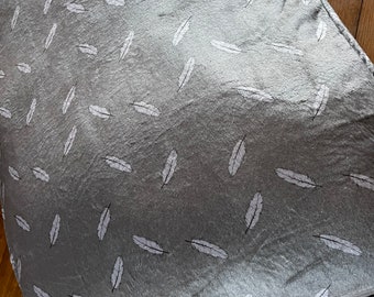Grey Feathers Doggy Duvet Cover. Dog Bed Cover