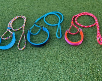 Custom All In One Slip Lead: Fleece Lined Collar with PPM Rope Lead
