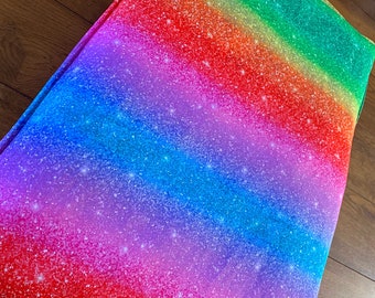 Rainbow Sparkle Dog Bed Duvet Cover: Washable Cotton Summer Pet Bed (90x70cm)