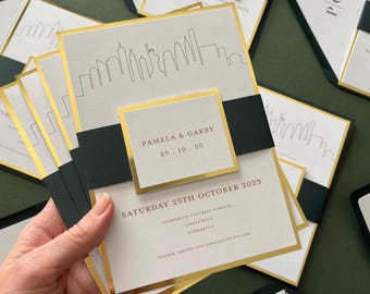 New York skyline wedding invitation, custom design with you in mind