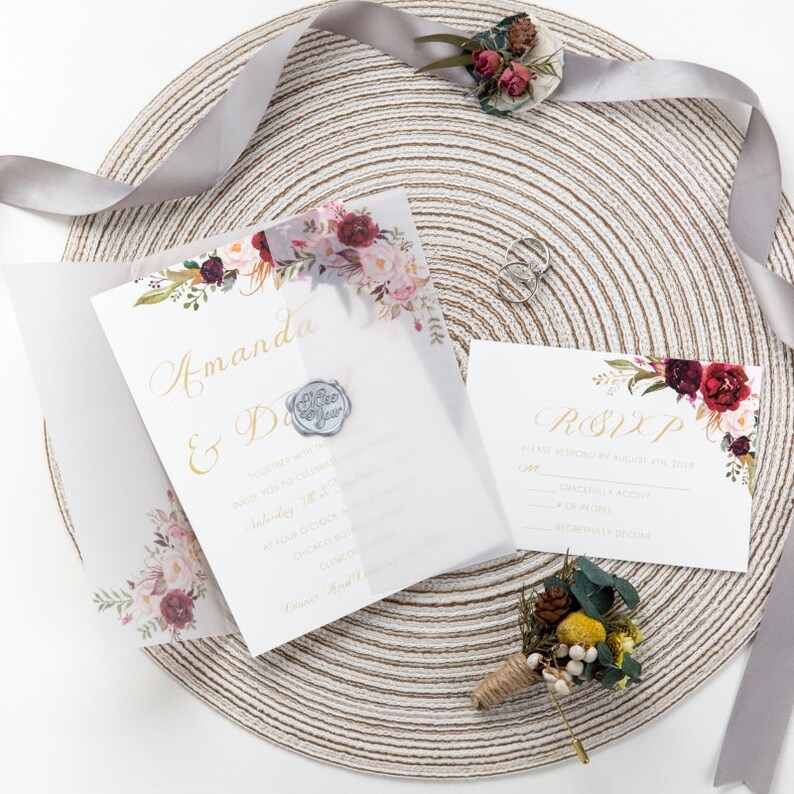 floral vellum paper