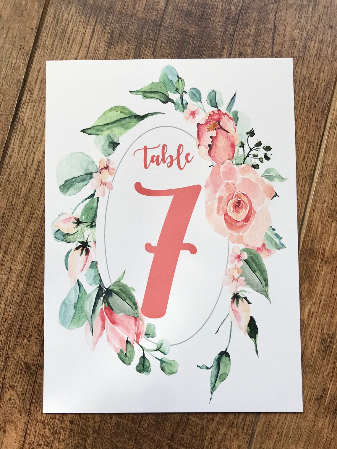 Pink Rose Table Numbers | Etsy