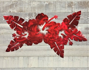 Hibiscus Flower Metal Wall Art