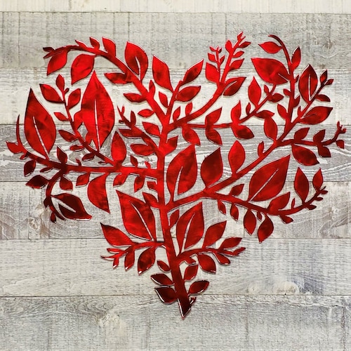 Rustic Home Decor Recycled Metal Heart Wall Art Etsy