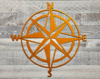 Voyager's Compass Metal Wall Art