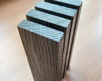 Bog Oak Knife Handle Blanks: Morta Wood, 4-Piece Lot (10x40x135mm)
