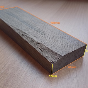 Bog oak (morta, wood) plank, blank, piece, board 17-28mm*61mm*198mm from 1270 years.