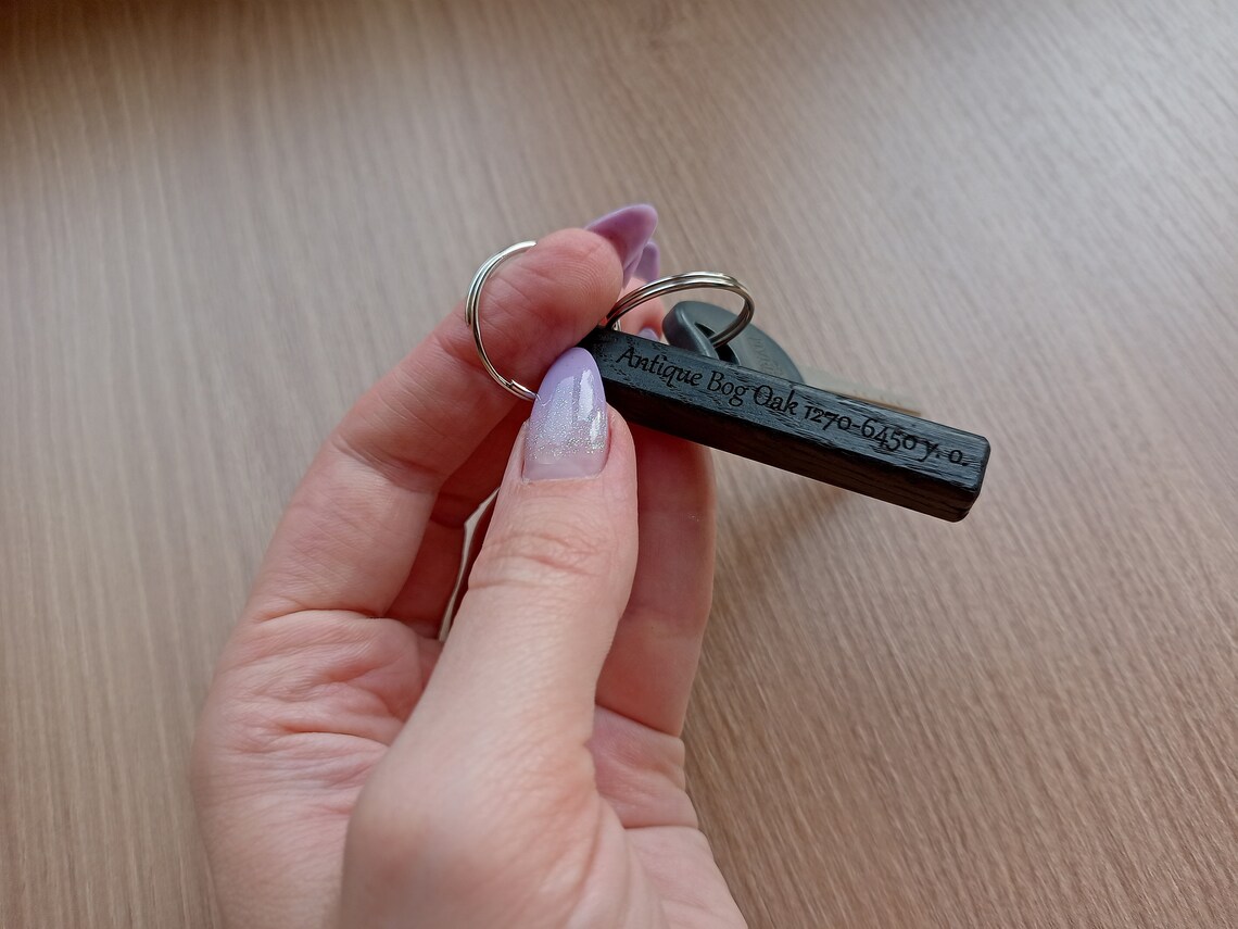Bog Key Rings Bog Oak Keyring | Antique (morta) Wooden Material | Morta Wood | Gift ...
