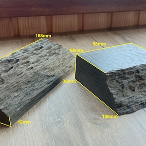 2 pcs the edge of bog oak. 2840 years. 416g   14.67oz
