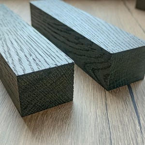 2pcs. lot black bog oak (morta wood) blanks for knife handles 27*33*141