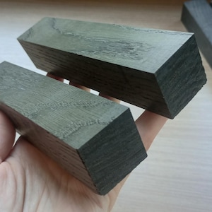 2pcs. lot black bog oak (morta wood) blanks for knife handles 30*30*150