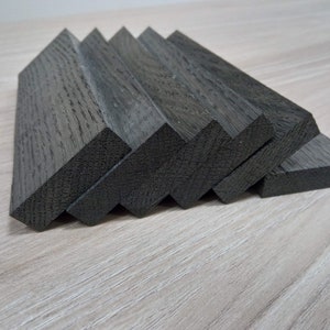 6 pcs lot bog Oak (morta, wood) blanks for knife handles (10 mm*40 mm*135 mm)