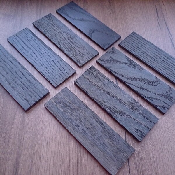 8 pieces of bog oak, 2840 years old