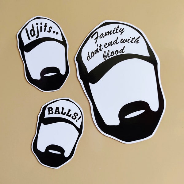 Bobby Singer Silhouette Magnet -Supernatural - Idjits - Balls - Family Don't End With Blood