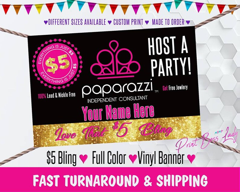 Paparazzi Hanging Banner Paparazzi Vinyl Banner Different Etsy