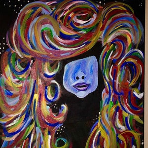 Hand painted,Orginal,  acrylic Abstract painting on Wrapped canvas!