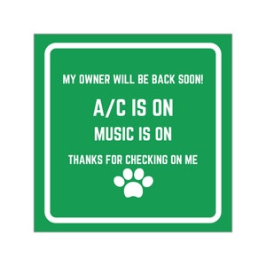 Pet on board decal / Dog on board / Sticker / temperature controlled / Car Window Decal/ Sticker/ Dog / Dog Anxiety