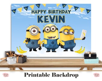 Minion Personalized 6x2 Vinyl Birthday Banner Free Shipping