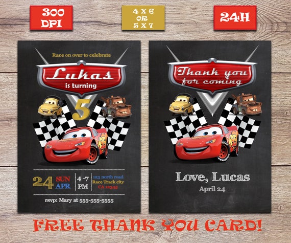 Custom-made Disney Automobiles Birthday Invitation, No cost Printable Thank yourself card! Lightning McQueen birthday invite, Cars and trucks 3 occasion invite photograph regarding Disney Cars Birthday Invitations Printable Free identified as Customized Disney Autos Birthday Invitation, No cost Printable Thank yourself card! Lightning McQueen birthday invite, Automobiles 3 bash invite