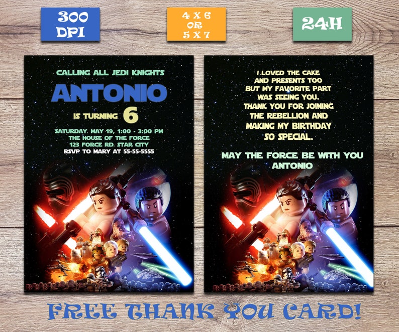 Star wars Lego birthday invitation, Star wars thank yourself card,Printable May well the stress be with by yourself invite,Jedi Lego Invite,Free of charge Thank your self card photo relating to Star Wars Thank You Cards Printable Free titled Star wars Lego birthday invitation, Star wars thank by yourself card,Printable May well the strain be with your self invite,Jedi Lego Invite,Cost-free Thank your self card