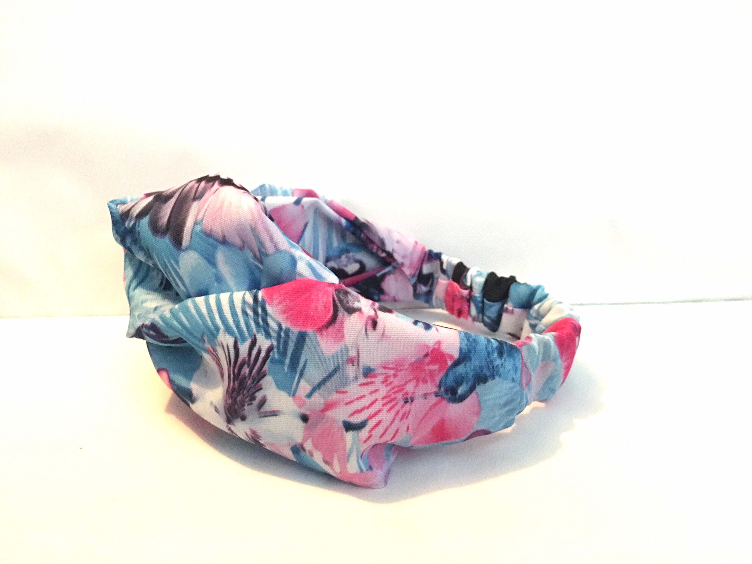 Headband - Tropical turban knot headband,digital printed , elastic at the back.