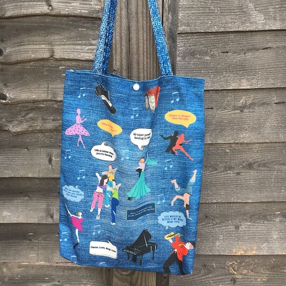 Personalized Dance Canvas Tote Bag: Fun Print Gift